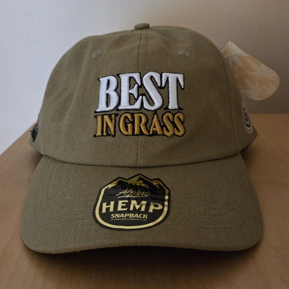 NWT Alpine Hemp Company Best In Grass Limited Edition Hemp SnapBack Hat
